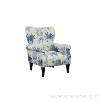 Blue Multi Fabric Armed Accent Chair